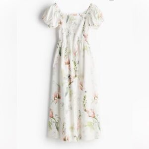 H&M off-the-shoulder poplin floral dress
